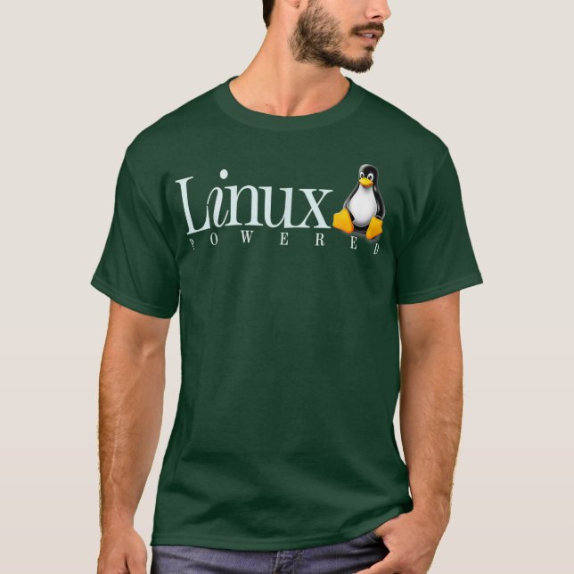 Linu Os Powered by Linu Penguin T-Shirt (Vorderseite)
