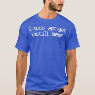 Linu Sudo AptGet Beer Funny Linu Spaß T-Shirt