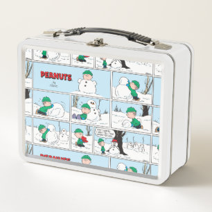 Linus baut einen Schneemann Metall Brotdose