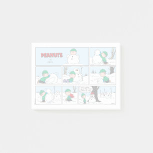 Linus baut einen Schneemann Post-it Klebezettel