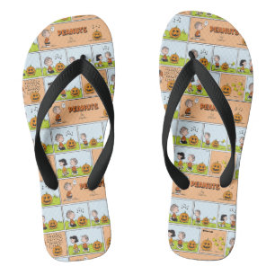 Linus & Lucy   Gesang Jack-O-Lantern Flip Flops