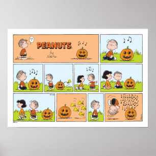 Linus & Lucy   Gesang Jack-O-Lantern Poster
