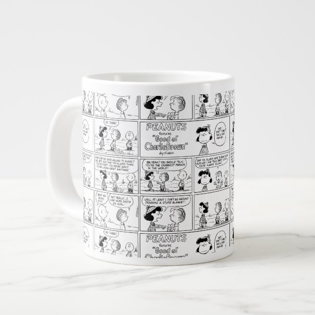 Linus Tells Lucy Sie ist Crabby Jumbo-Tasse (Vorderseite Links)
