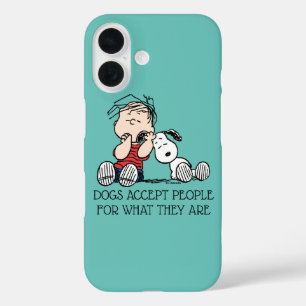 Linus tröstet von Snoopy's Ohr iPhone 16 Hülle
