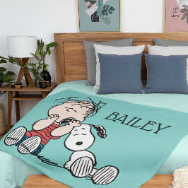 Linus tröstet von Snoopy's Ohr Fleecedecke
