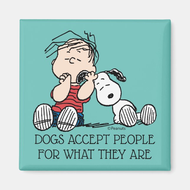 Linus tröstet von Snoopy's Ohr Magnet (Vorne)