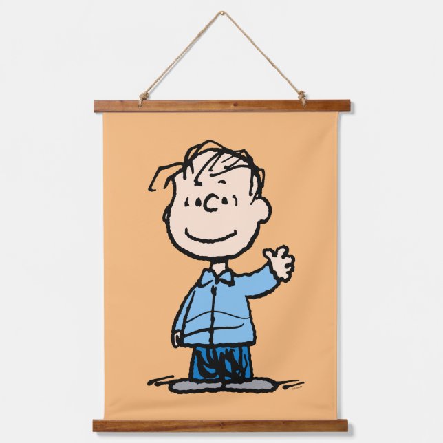 Linus Waving Wandteppich Mit Holzrahmen (Vorderseite)