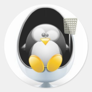 Linux-Aufkleber Runder Aufkleber