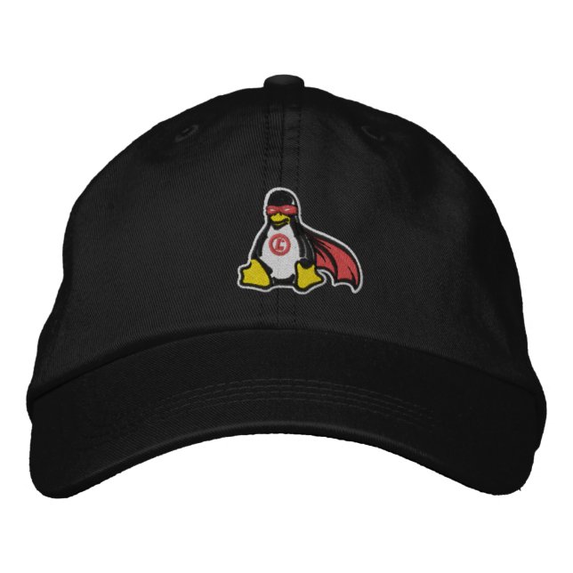 Linux Avenger Penguin Hat Bestickte Baseballkappe (Vorderseite)