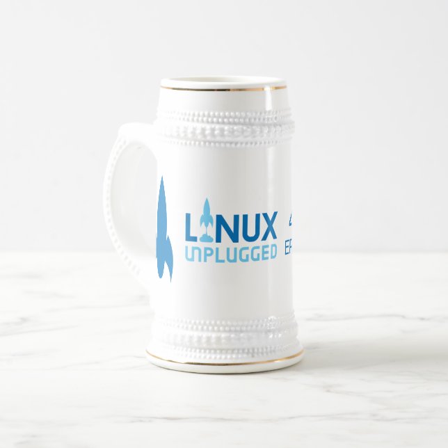 LINUX Bierstein Bierglas (Vorderseite Links)