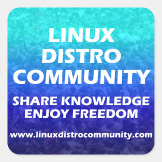 Linux Distro Community Square Sticker 2 Größen