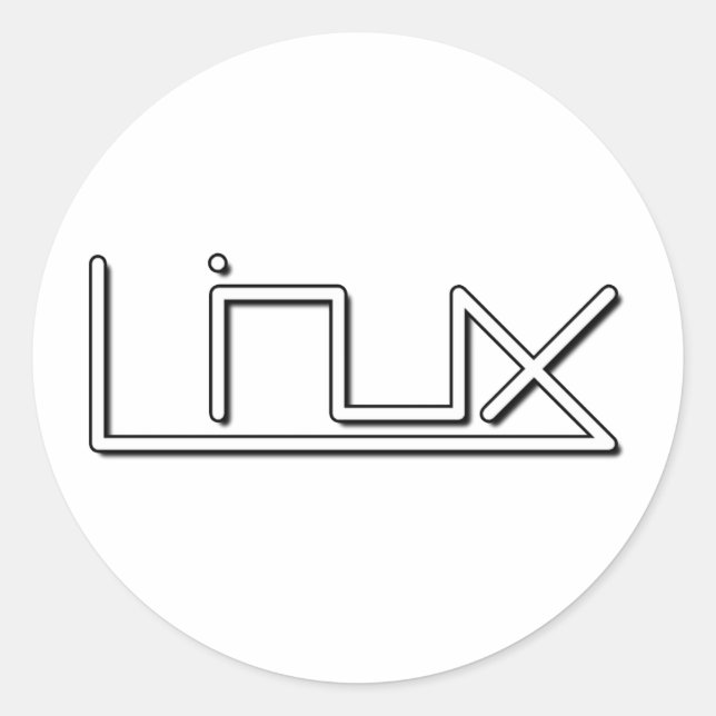 Linux (glatt) runder aufkleber (Vorderseite)
