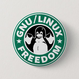 LINUX - GNU - FREIHEIT BUTTON