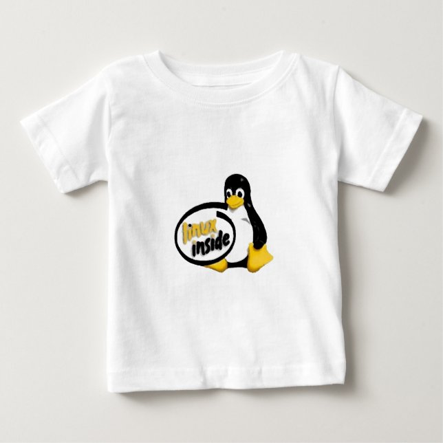 LINUX INNERHALB Tuxs das Linux-Pinguin-Logo Baby T-shirt (Vorderseite)
