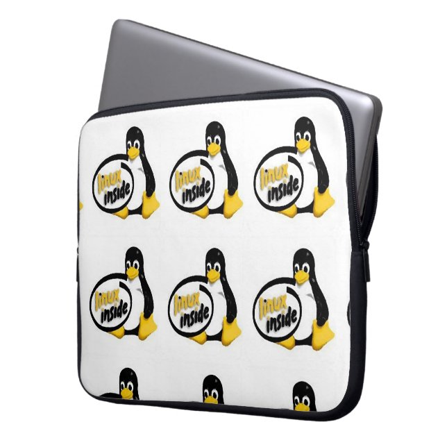LINUX INNERHALB Tuxs das Linux-Pinguin-Logo Laptopschutzhülle (Vorderseite Links)