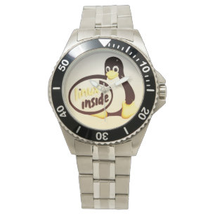 LINUX INNERHALB Tuxs die Linux-Pinguin-Armbanduhr Armbanduhr