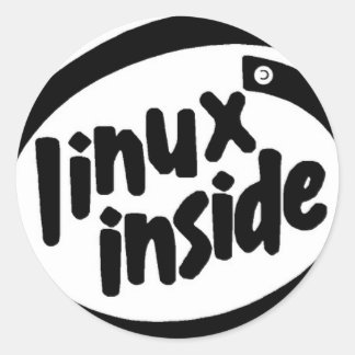 Linux Inside Runder Aufkleber