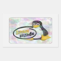 LINUX INSIDE Tux, das Linux Pinguin Logo