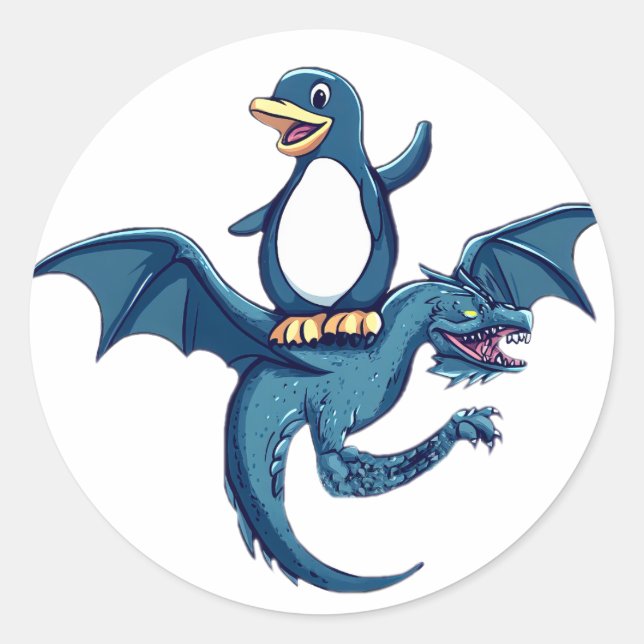 Linux Journey Runder Aufkleber (Vorderseite)