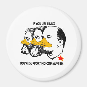 LINUX-KOMMUNISTEN MARX ENGELS LENIN MAGNET
