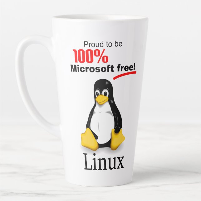 Linux Large Latte Tasse - Microsoft frei (Links)