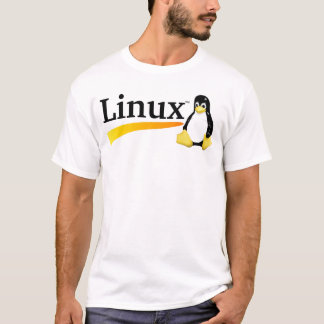 Linux-Logo mit Tux-Produkten T-Shirt