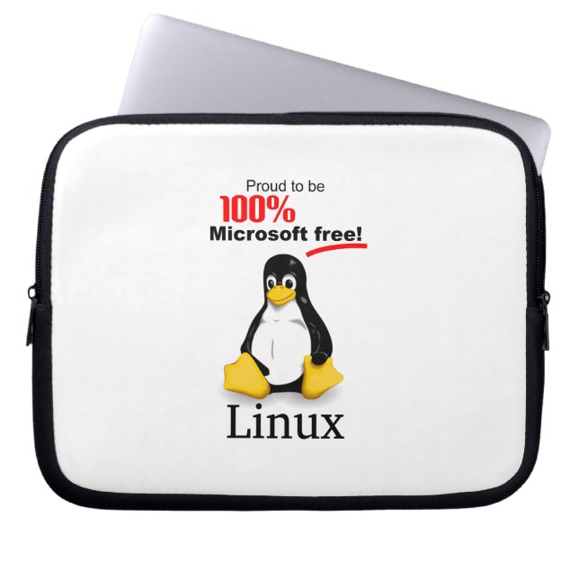 Linux Neopren Laptop Sleeve 10" - Microsoft Free (Vorderseite)