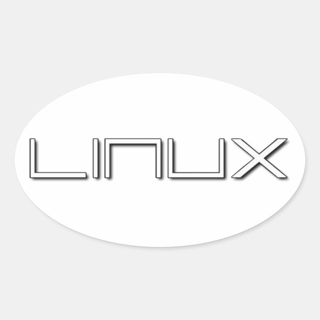 LINUX OVALER AUFKLEBER (Vorderseite)