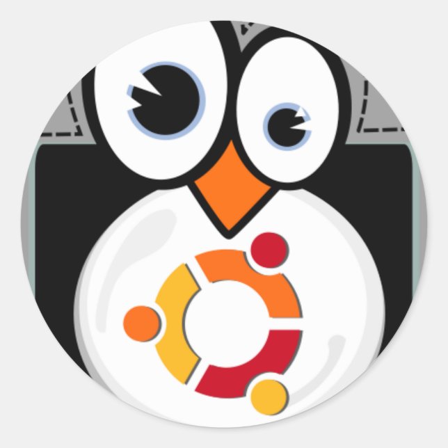 Linux Penguin Ubuntu Sticker (Vorderseite)