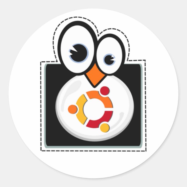 Linux Penguin Ubuntu Sticker (Vorderseite)