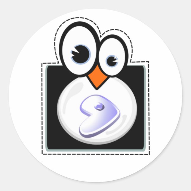 Linux Penquin Gentoo Sticker (Vorderseite)