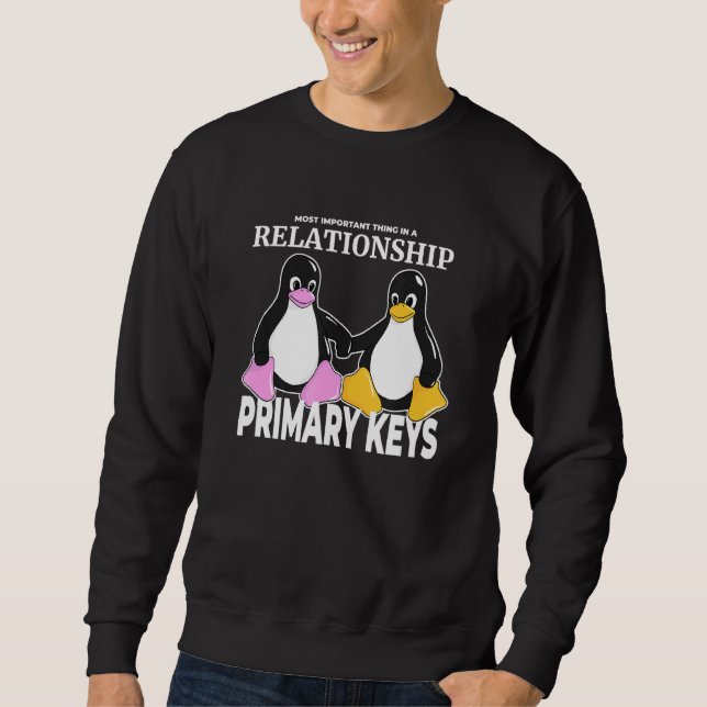 Linux Pinguin Liebe Secret of Relationship Primär Sweatshirt (Vorderseite)
