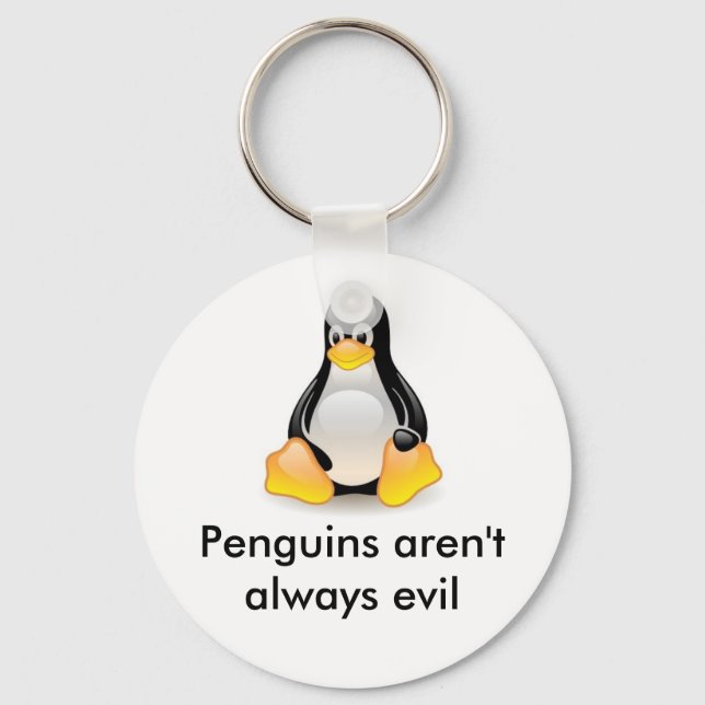 linux-pinguin-tux schlüsselanhänger (Vorderseite)