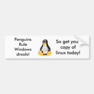 Linux-PinguinTux Autoaufkleber