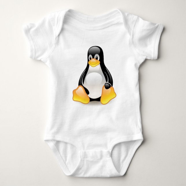 Linux-PinguinTux Baby Strampler (Vorderseite)