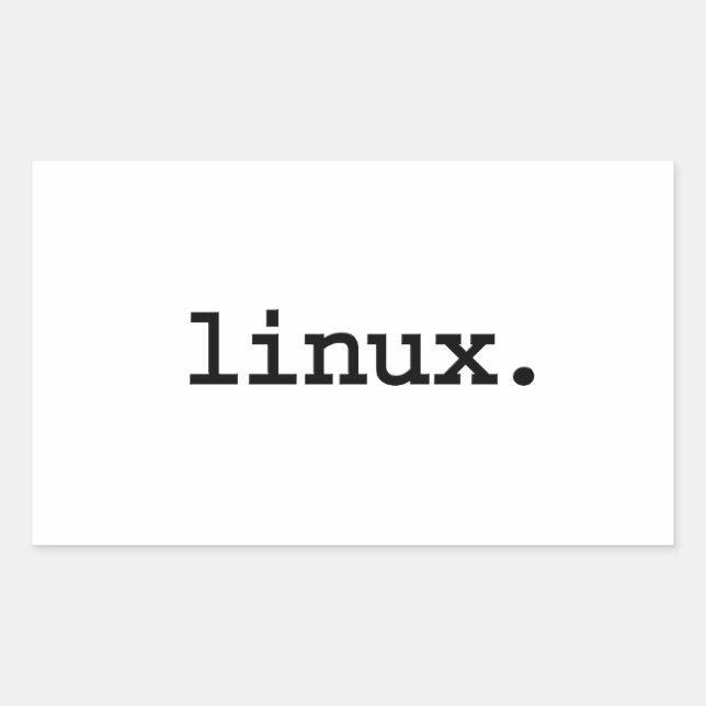 Linux. Rechteckiger Aufkleber (Vorderseite)