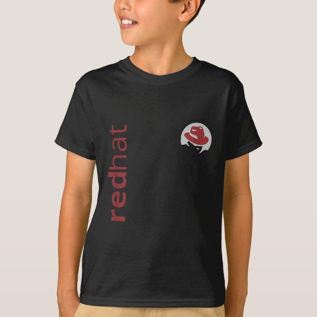 Linux Red Hat Fan T-Shirt Tux Penguin Open Source  (Vorderseite)