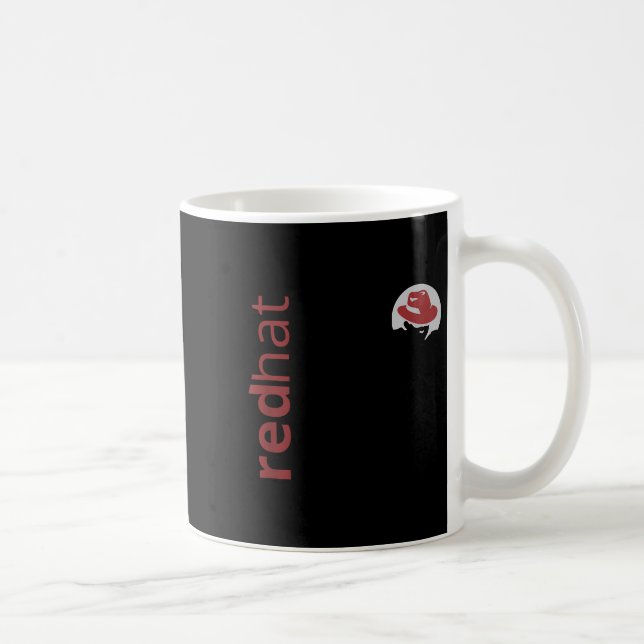 Linux Red Hat Fan T-Shirt Tux Penguin Open Source  Kaffeetasse (Rechts)