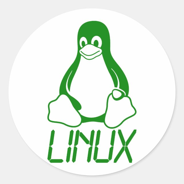 Linux Runder Aufkleber (Vorderseite)