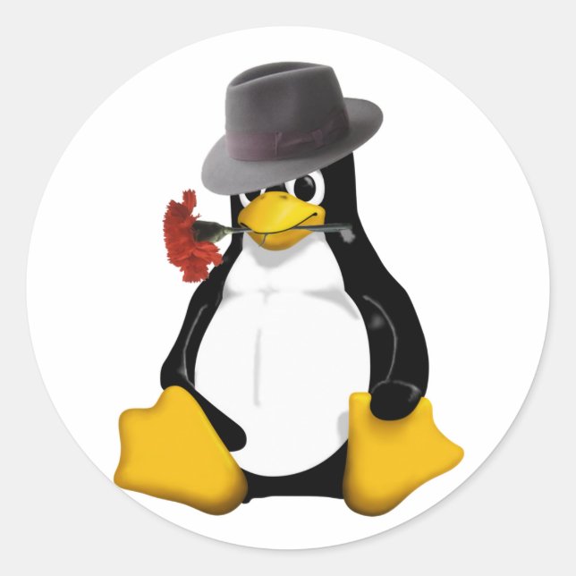 Linux-Tango Runder Aufkleber (Vorderseite)