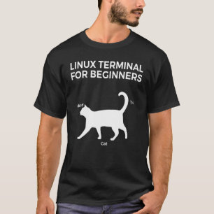 Linux Terminal für Anfänger Funny Cat T-Shirt