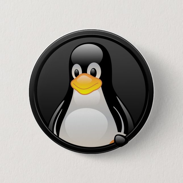 Linux - Tux-Kopftaste Button (Vorderseite)