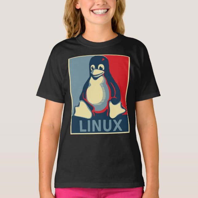 Linux-Tux-Pinguin-Bama-Poster Klassischer T - Shir T-Shirt (Vorderseite)