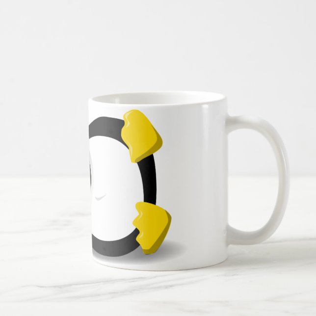 Linux Tux sleeping Kaffeetasse (Rechts)