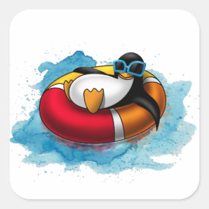 Linux Ubuntu Quadratischer Aufkleber