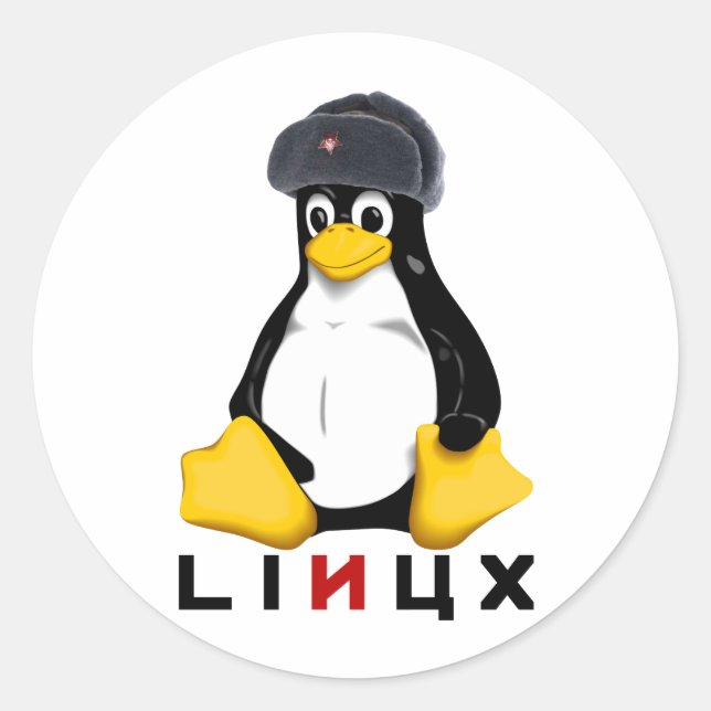 Linux Urss Runder Aufkleber (Vorderseite)
