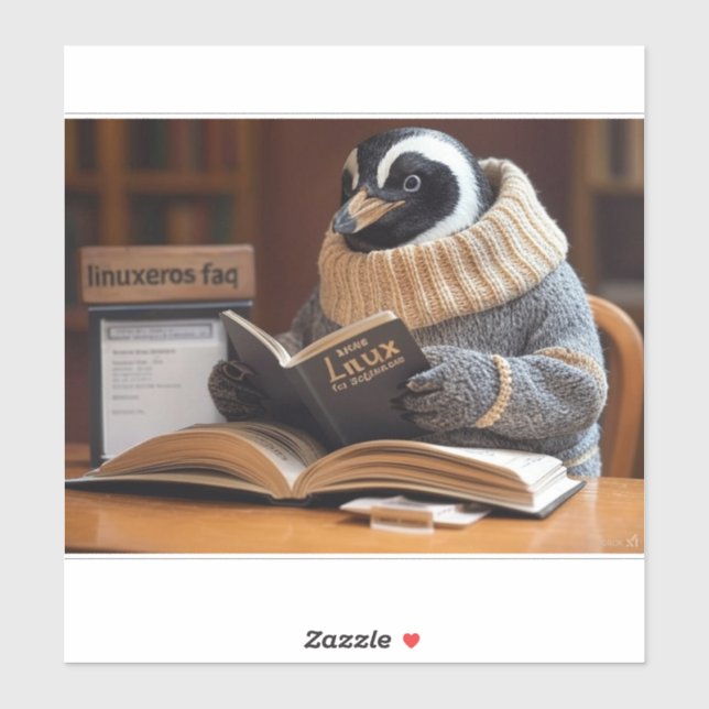 Linuxeros FAQ Aufkleber (Blatt)