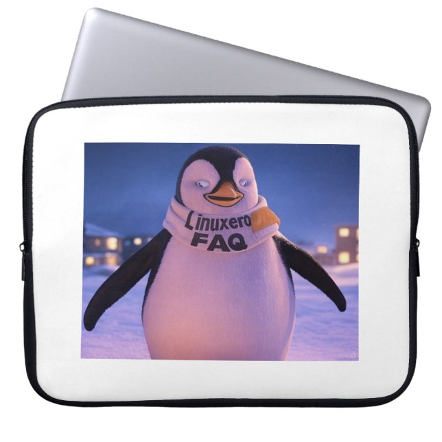 Linuxeros FAQ Laptopschutzhülle (Vorderseite)