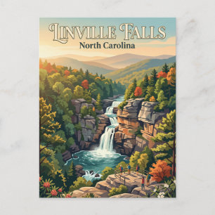 Linville Falls North Carolina Postkarte