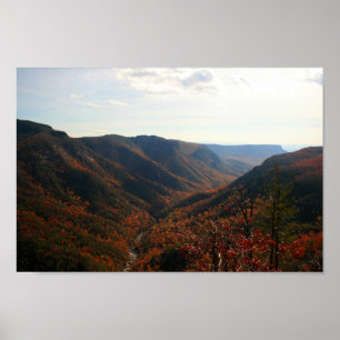 Linville Gorge im Herbst, North Carolina Poster